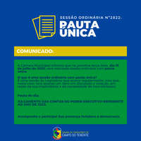 Câmara Municipal convida para Sessão de Julgamento de Contas