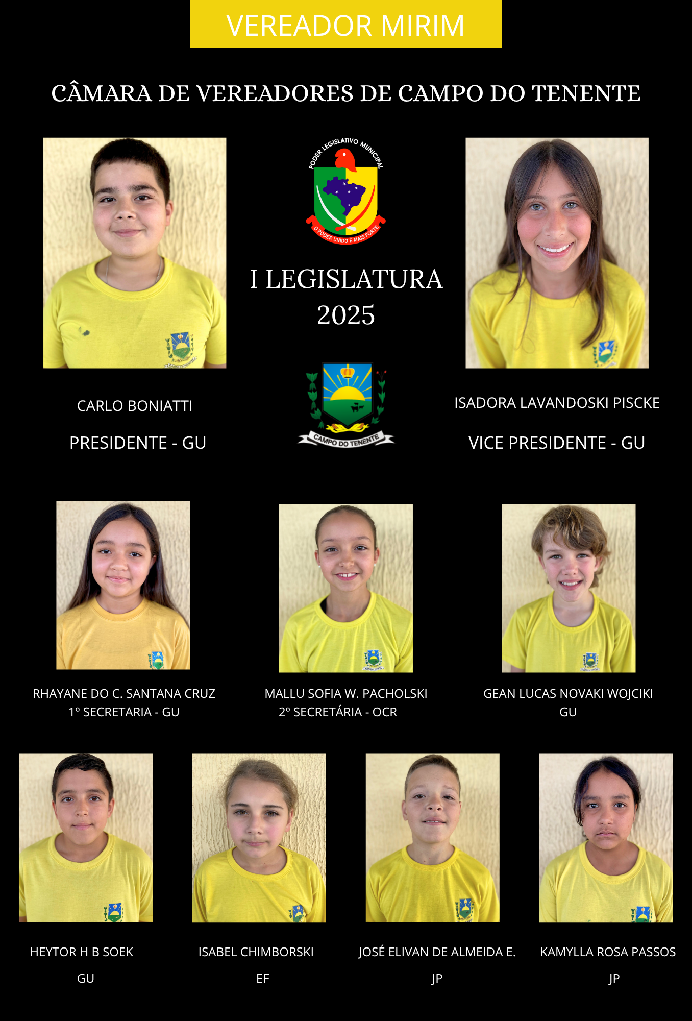 VEREADOR MIRIM 2025 - I LEGISLATURA 